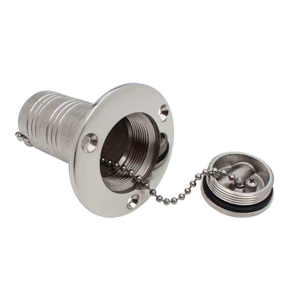 POFET 1-1/2 "316 in acciaio inox piccolo tappo di rifornimento a conchiglia, serbatoio cabina/yacht serbatoio porta acqua Deck Filler generico