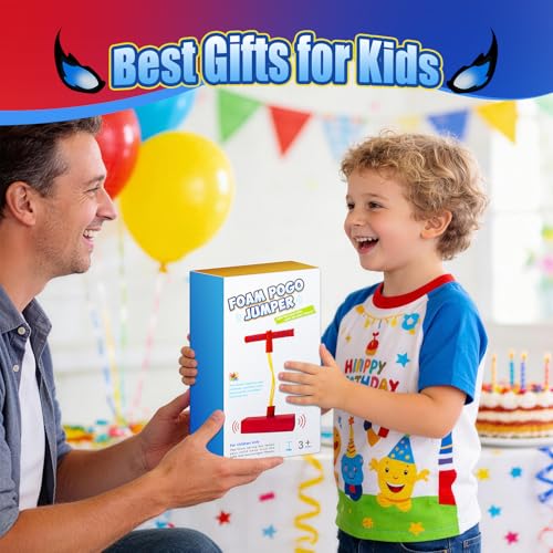 Image of Kids Pogo Stick Foam Pogo Jumper for Kids: 3 4 5 6 7 8 Year Old Boy Gift, Outside Toys for Kids Ages 4-8, 3+ Year Old Boy Toys, Birthday, Easter, Christmas