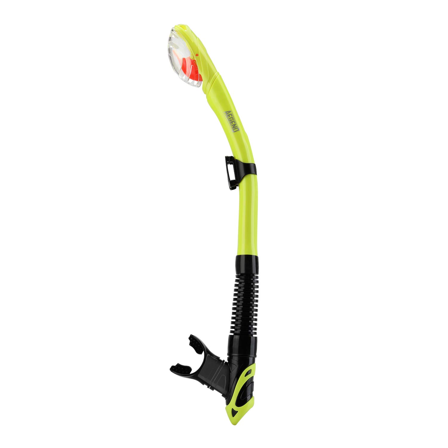 Aegend Dry Snorkel, Dive Mask Easy-Breath Free Diving Snorkel for Snorkeling Scuba Diving Freediving Swimming, with Top Dry Valve and Food-Grade Silicone Mouthpiece
