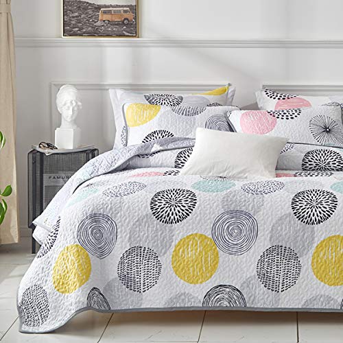 Uozzi Bedding 2 Piece Reversible Kids Quilt Set Twin Size 68x86 Soft Microfiber