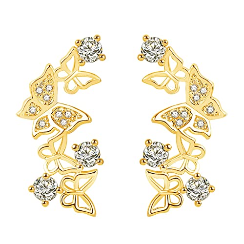 Boucles d'oreilles cristal mouette argentée, le cadeau idéal pour femme