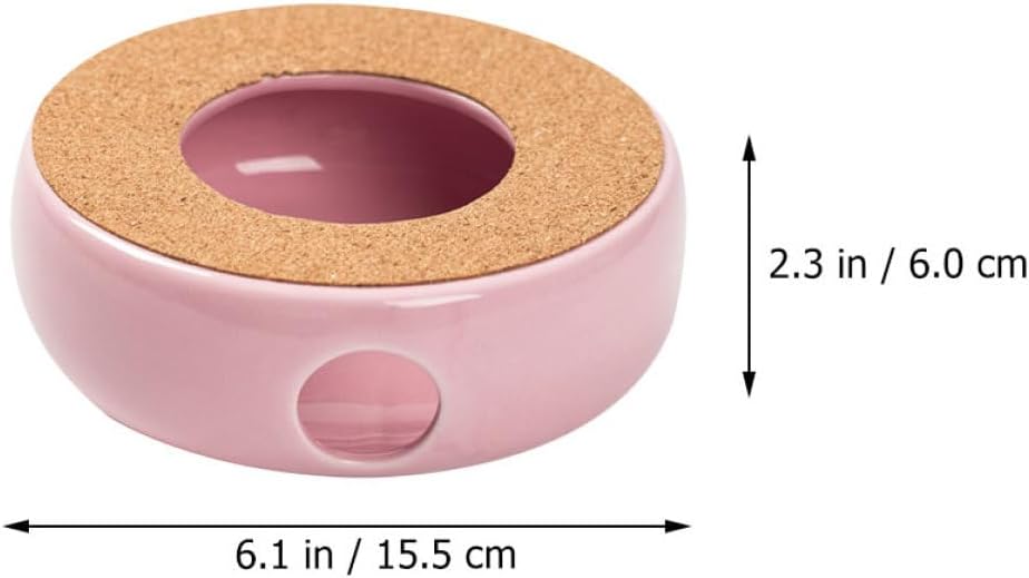 BESPORTBLE Ceramic Teapot Warmer for Tea and Multi-Functional Pink Purple Heater Smooth Surface Dirt-Resistant Kitchen Gadget Simple Aroma Enhancer for Home Use
