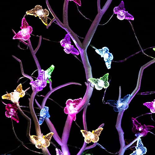 Tuanse Butterfly String Lights, 10Ft 40 Leds Battery Operated 12 Modes Summer Fairy Light Decor With Remote And Timer For Bedroom Party Garden Wedding Decoration #TOP23