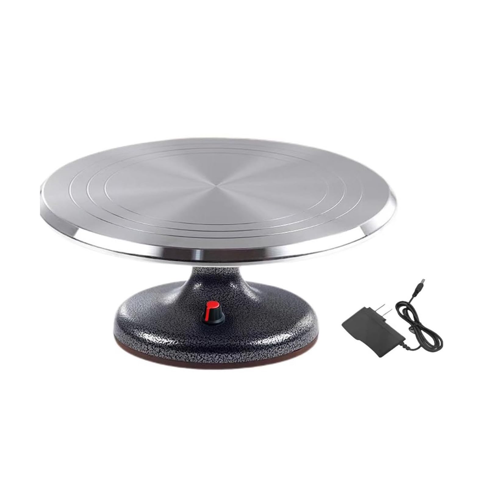 Plato Giratorio Eléctrico para Pasteles, Girador Motorizado para Pasteles, Plato de Decoración de Pasteles de 12 Pulgadas, Soporte para Pasteles con Velocidad Ajustable