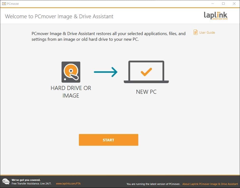 Laplink PCmover Image & Drive Assistant – Einzelnutzungslizenz – Stellt ein PC-Image (Backup) oder eine alte Festplatte auf Ihrem neuen PC wieder her