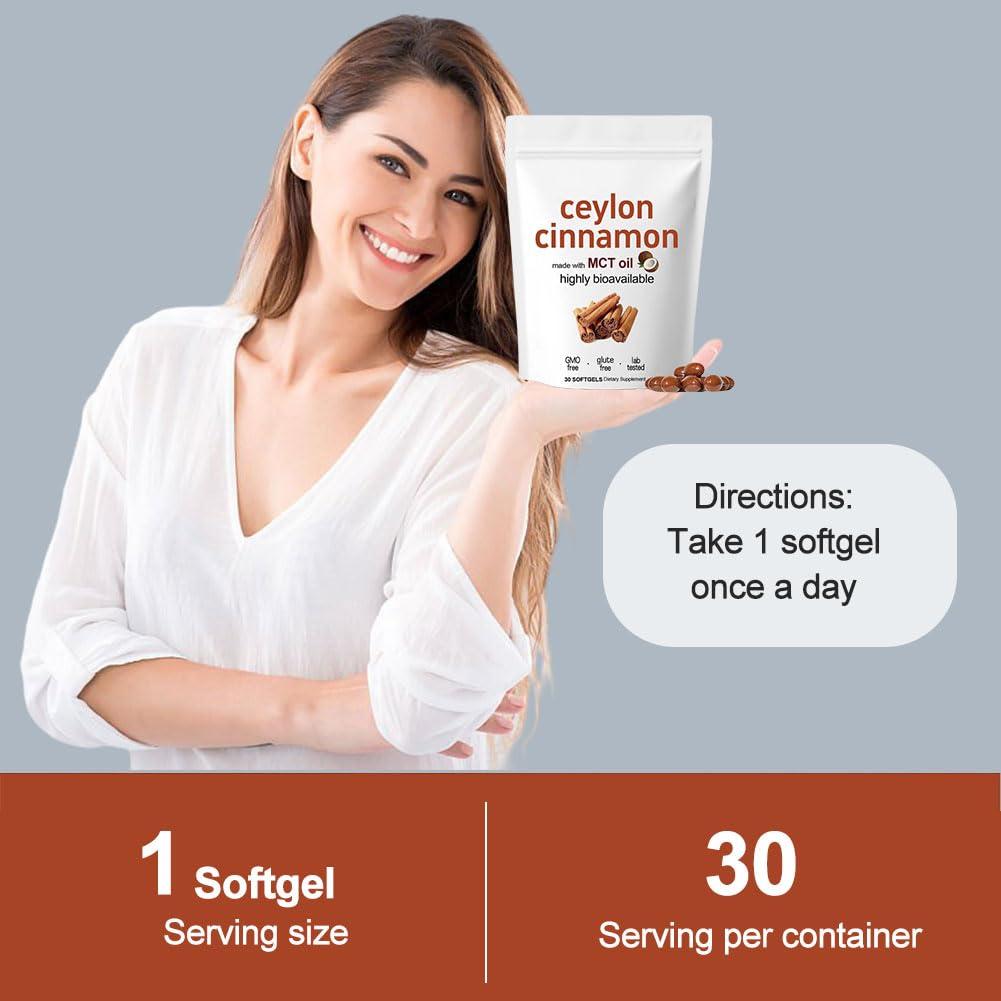 Ceylon Zimtkapseln mit MCT-Öl,Ceylon Zimt Kapseln,Ceylon Zimt Kapseln Hochdosiert,zur täglichen Ergänzung,Vegan