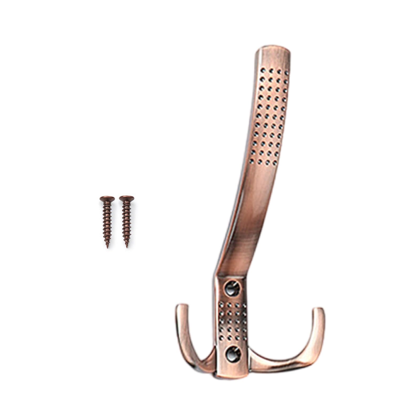 Ywluuoo Red Gulas Wall Mounted Coat Hook Zincs Alloy Coat Hanger Heavy Duty Robe Hook Double Prong For Scarf, Bag, Towel, Hat Metal Hanger Hardware