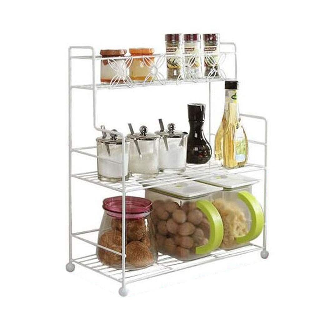 Étagère de cuisine en métal gain de place pour optimiser les angles vides