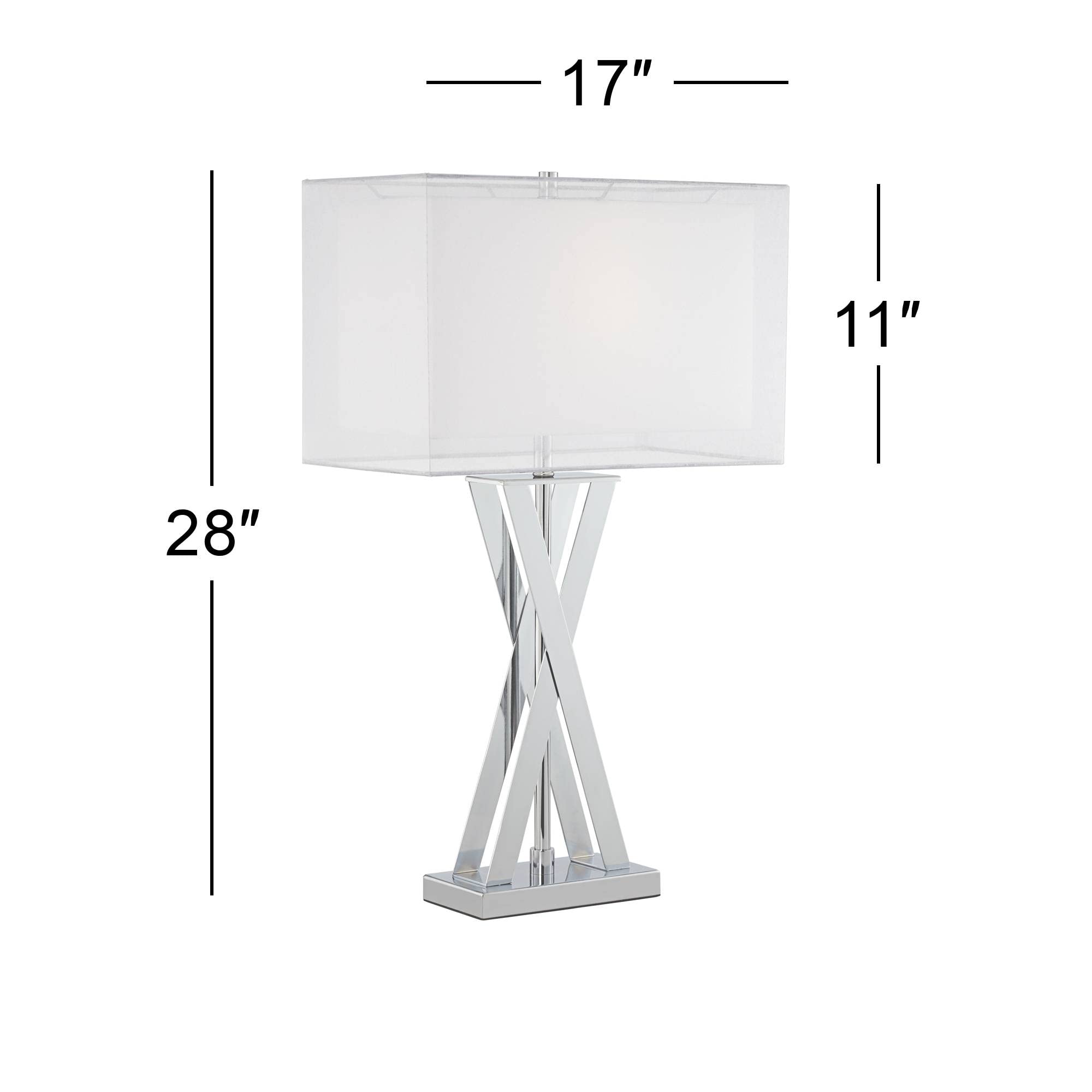 Proxima Modern Contemporary Table Lamp X-Shaped 28