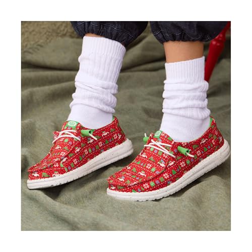 Image of HEYDUDE Women's Wendy Holiday Slip-On Loafers | Lightweight Comfortable Casual Shoes