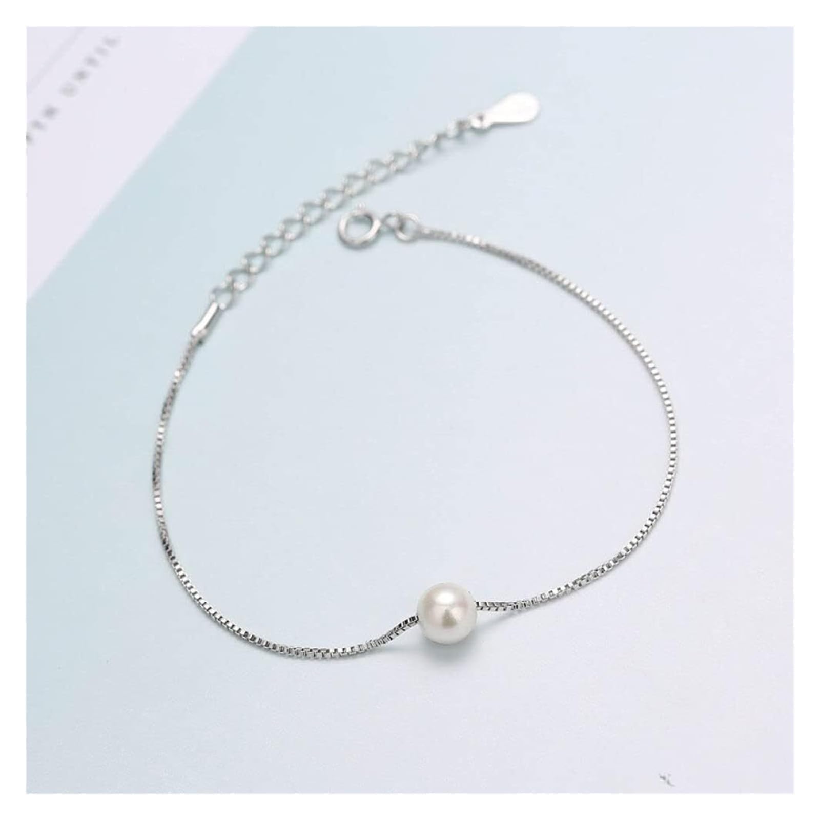 Regulowana bransoletka, srebrna bransoletka, damska 925 Sterling Silver Bransoletka Znakomita regulowana perłowa bransoletka Damska srebrna bransoletka Moda Sterling Silver Jewelry Giftsum