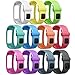 SKYLET 18mm Rubber Silicone Watch Band Strap Fastener Ring Loops Replacement Secure Keepers Holder Retainer with Little Nubs Compatible for Garmin Vivofit 1/2/Vívosmart HR Bands, 13 Pack-Colorful