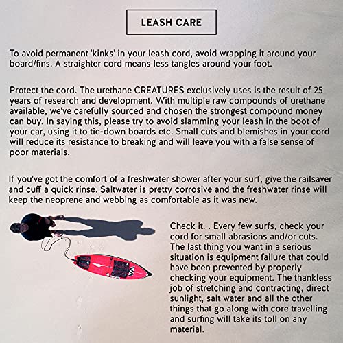 Creatures Of Leisure LPR21006BKBK Reliance Pro 6 Shortboard Leash Black Black 6'0 Inch thumb #4
