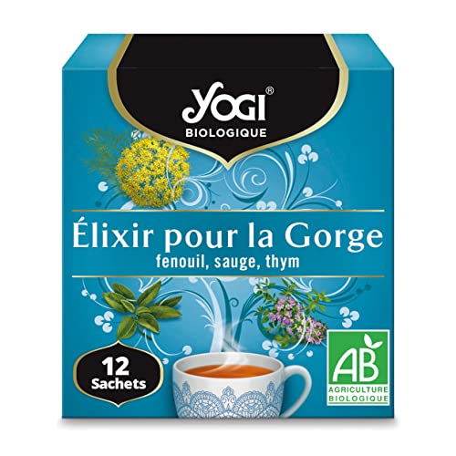Organic Throat Elixir, 100% 有机茴香、鼠尾草和百里香浸泡液,12 包热封无订书钉小袋,21.6 克,311311