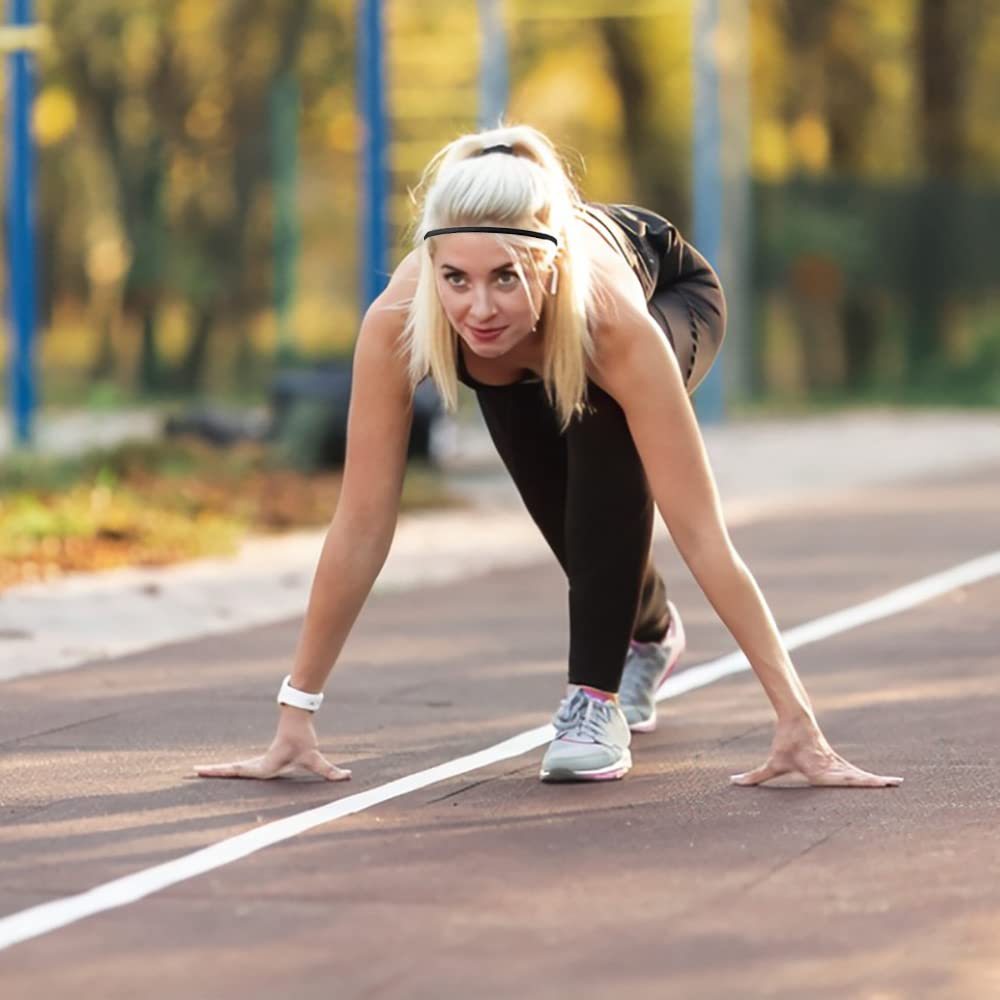 4 Fasce Per Capelli Sportive Per Ragazze - Antiscivolo, Elastiche - Per Yoga, Corsa, Ginnastica - Regolabili - Foto 5