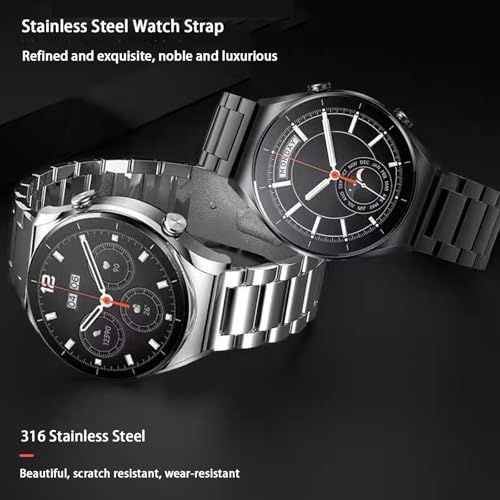 Image of Quick Release Stainless Steel Watch Band Matte Brushed Metal Watchband 14mm 16mm 18mm 20mm 22mm 24mm Universal Solid Stainless Steel Metal Smartwatch Bracelet Replacement Band for Men Women