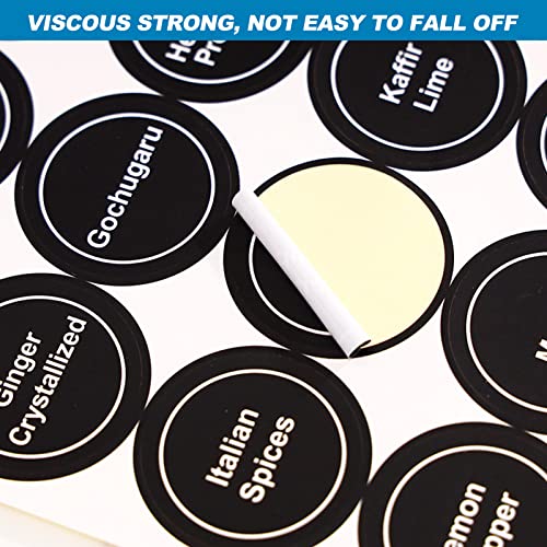 432pcs Spice Jar Labels, 35mm Kitchen Pantry Spice Labels Stickers for Small Jars and Bottles Pre Printed Herb Label Sticker for Kitchen-Black - Cosy Home Interiors 432pcs Spice Jar Labels, 35mm Kitchen Pantry Spice Labels Stickers for Small Jars and Bottles Pre Printed Herb Label Sticker for Kitchen-Black - Image 3