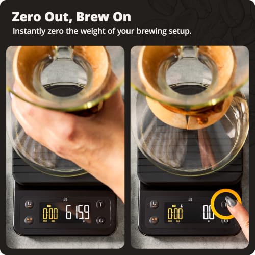 Image of Greater Goods Digital Coffee Scale - for The Pour Over Coffee Maker | Brew Artisanal Java on a Coffee Scale with Timer | Great for French Press and General Kitchen Use | Designed in St. Louis