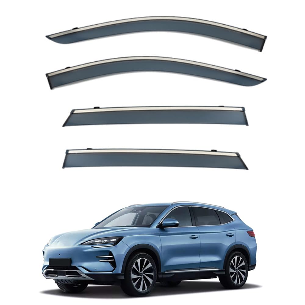 QOEMRHELT 4pc Set In-Channel Wind Deflectors, for BYD Seal U 2020-2026 Window Visors Rain Guards Vent Visors Rain & Sun Protection,Car Accessories,4PCS