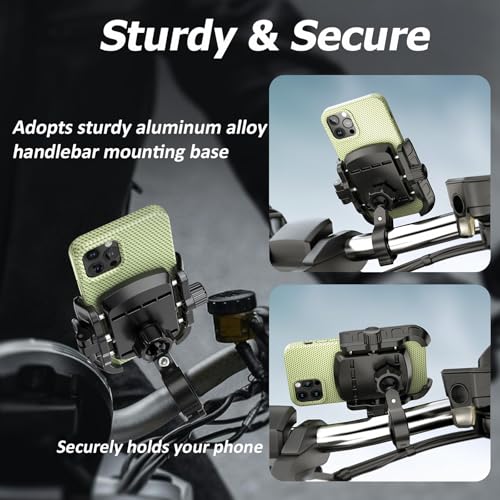 Bike Motorcycle Phone Mount with Aluminum Alloy Mounting