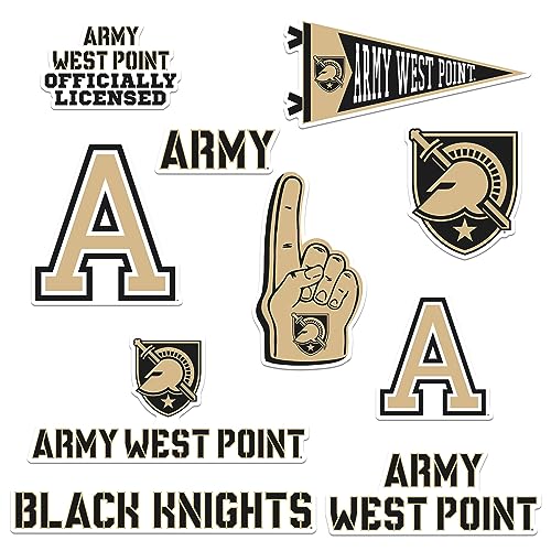 Image of US Military Academy 9ct Vinyl Large Deluxe Stickers Variety Pack - Laptop, Water Bottle, Scrapbooking, Tablet, Skateboard, Indoor /Outdoor - Set of 9