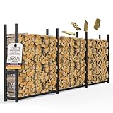 porte legno massello usate Scaffale per legna da ardere esterno in metallo, massiccio e resistente. circa Peso netto 20 kg, materiale da 1 mm, tubi da 35 x 35 mm, giunti avvitati, verniciatura a polvere. Portata fino a 1200 kg.
