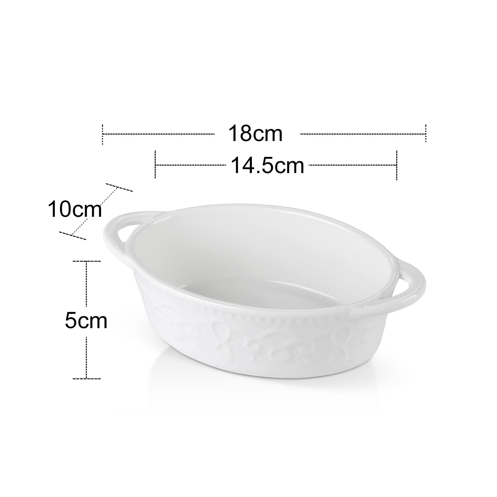 Plat à Four Vaisselle de cuisson en porcelaine de cuisson de cuisson de 4/8 pièces 4 Plat à Lasagnes(4-PIECE)