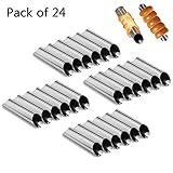 Cannoli Tubes - Set of 24 Stainless Steel Cream Roll Horn Molds Non-stick Cannoli Forms Pastry Moulds DIY Baking Bread Mold Tool