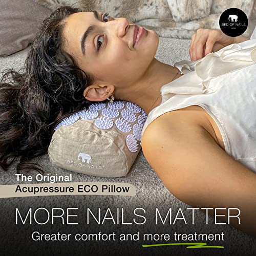 Bed Of Nails The Comfortable Original Eco Acupressure Pillow — 2,142 Pressure Points — Acupuncture Pillow For Neck Pain, Back Pain, Stress Relief — Fsa/Hsa Eligible, With Carry Bag, Size 15 X 6 X 4” #TOP1
