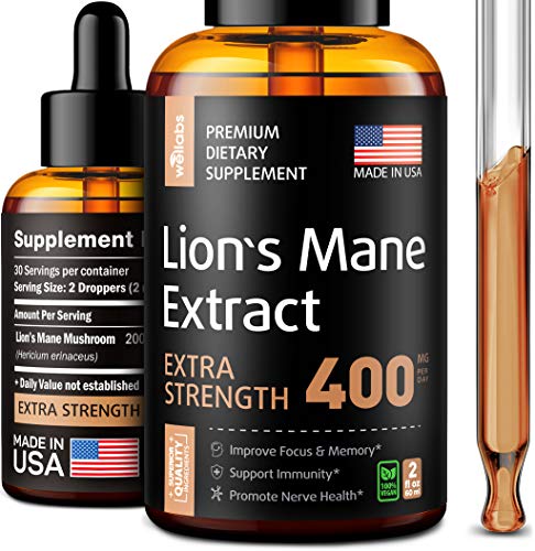 Lionâ€™s Mane Extract - Lionâ€™s Mane Mushroom Supplement for Immune Support - Lionâ€™s Mane Supplement - Made in USA - Lionâ€™s Mane Mushroom Complex for Mental Health - Liquid Mushroom Supplement