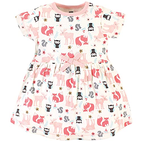 image for Hudson Baby Infant and Toddler Girl Cotton Dress and Cardigan Set Fore