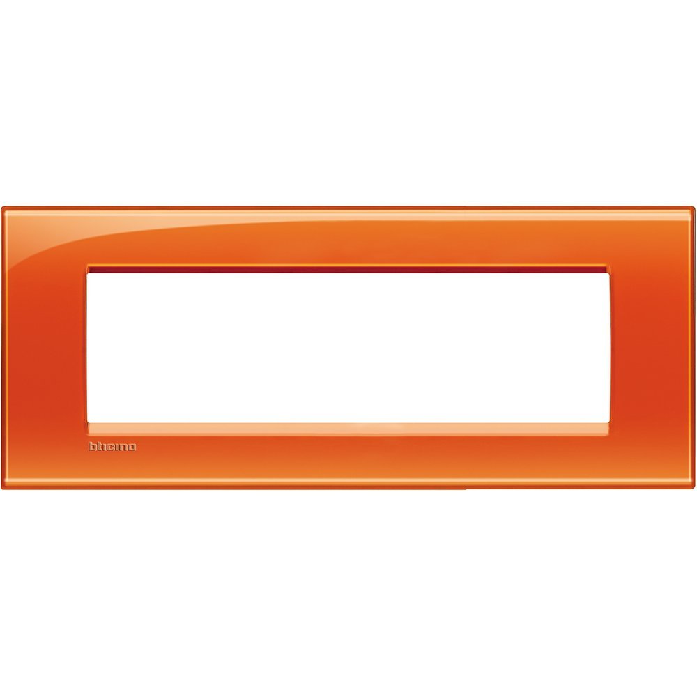 Plaque 7M orange deep a grande capacite de modularite pour interrupteurs