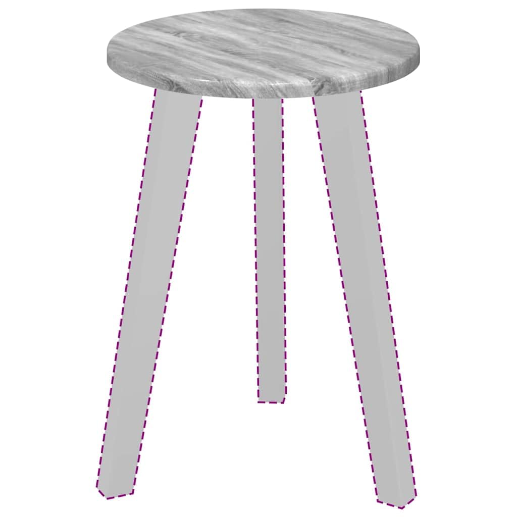 Okrągły blat stołu z materiału drewnopochodnego, Ø 30 cm, grubość 1,5 cm, do samodzielnego wykonania, zamiennik, stół jadalny, biurko, do salonu, kuchni, biura domowego, kolor szary Sonoma