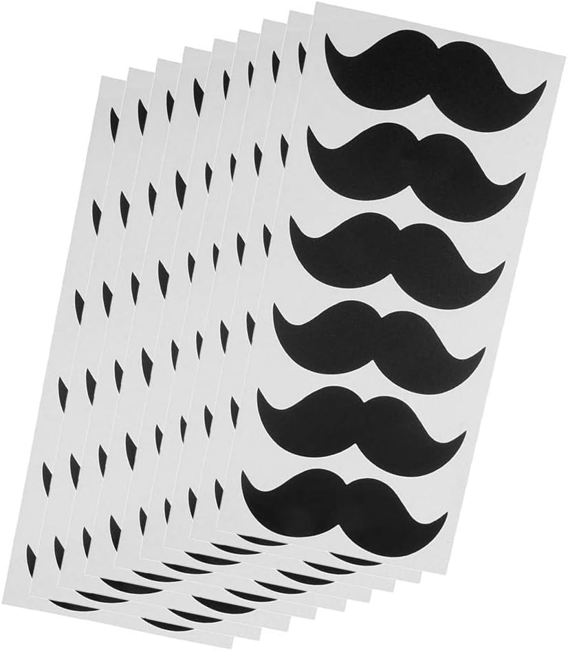 ATORSE® 9 Sheets Black Funny Mustache Decal Stickers Craft Art Vinyl DIY Making