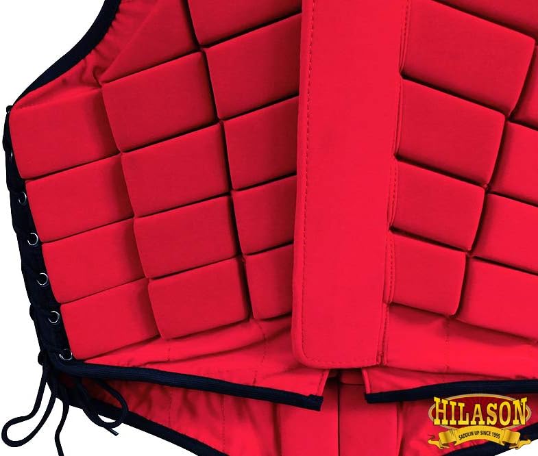 HILASON Adult Safety Equestrian Eventing Protective Protection Vest Red | Horse Riding Unisex