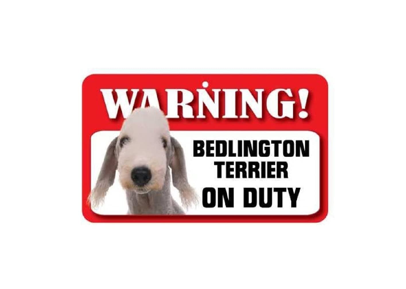 Instant Gifts Dog Signs Bedlington Terrier Dog Pet Sign - Laminated Card