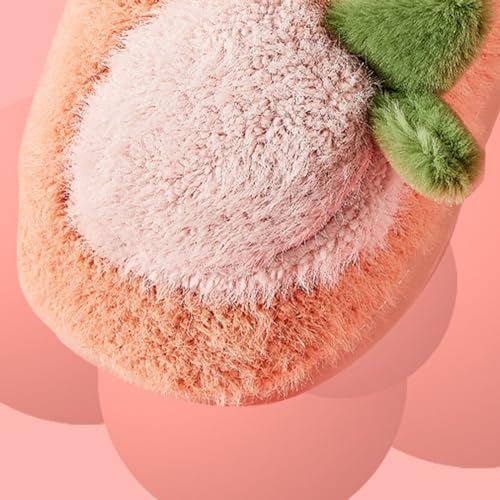 Boys Girls Fuzzy Slippers Cute Strawberry Non-Slip Closed Toe Slipper Indoor Outdoor Fall Winter Warm Soft Sandals4