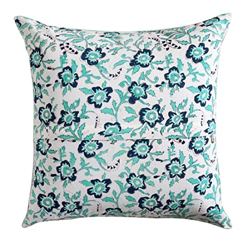 Image of Ravaiyaa - Attitude is everything Cotton Hand Block Printed Soft Cushion Cover Pillow Case 16 inch Square Cushion Sham Set of 2 Piece