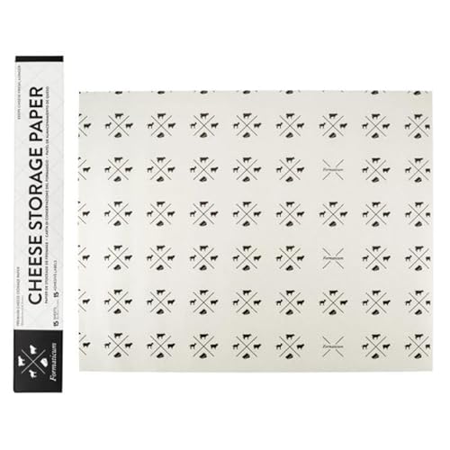 Formaticum 15-Pack Cheese Storage Wax Coated Paper - Porous Wax Sheets From France - Keep Cheese or Charcuterie Fresh - Professional Grade Cheese Paper for Wrapping Cheese - 11 x 14