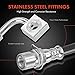 A-Premium Front Driver and Passenger Brake Hydraulic Hoses Compatible with Select Chrysler and Dodge Models - 300 2005-2010, Challenger 2009-2010, Charger 2006-2010, Magnum 2005-2008(Pack of 2)