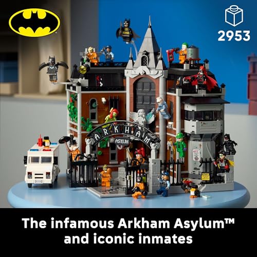 Image of LEGO DC Batman Arkham Asylum Building Set for Adults - Home Decor for Bedroom, Office, or Book Shelf - Collectible for Comic Book & Movie Fans, Ages 18+ - Gift Idea for Birthdays - 76300