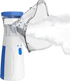 Nebulizador Portátil Ultrassônico Silencioso Inalador Mesh USB para Adultos e Crianças Alívio Rápido de Asma, Bronquite e Alergias Compacto e Recarregável