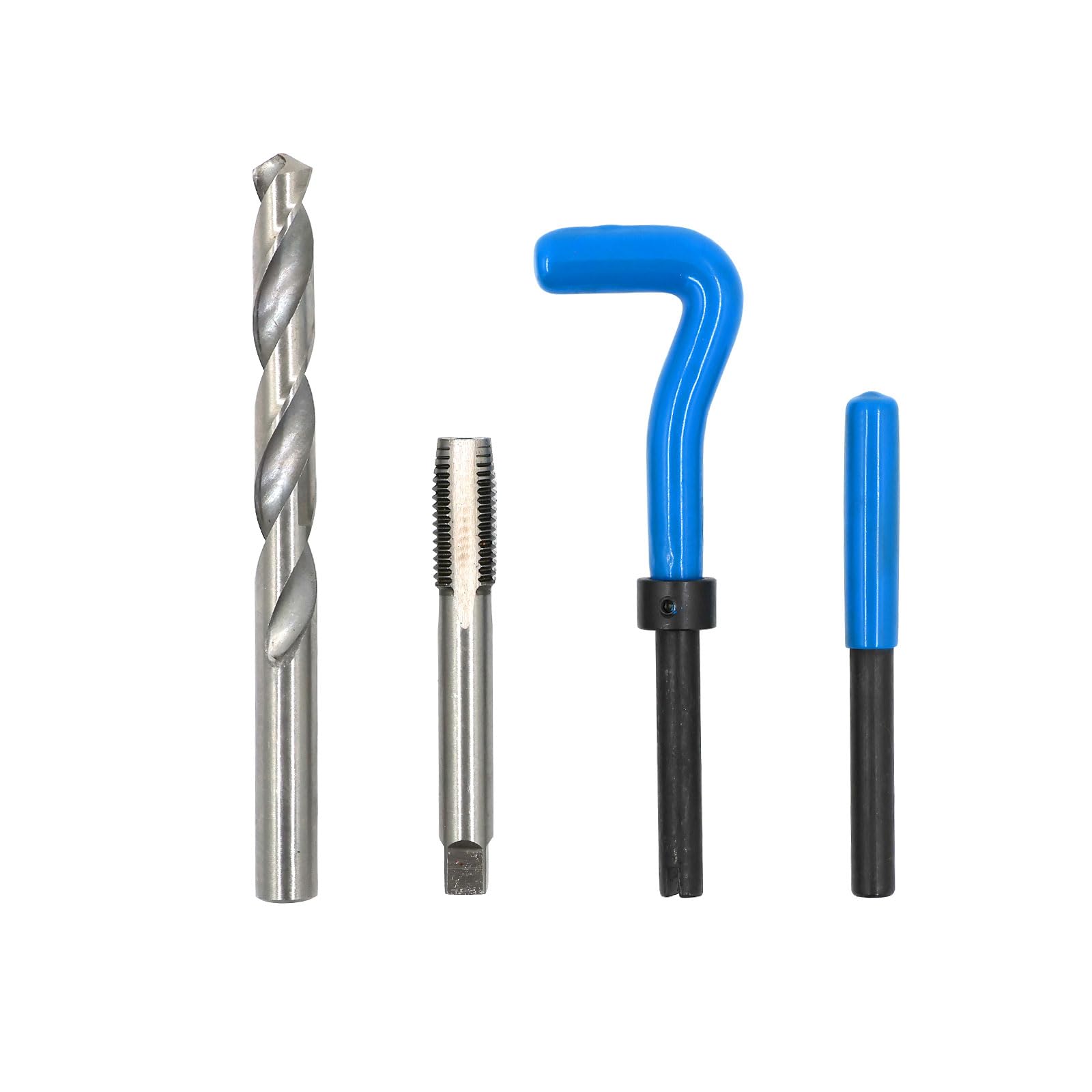 Kit di riparazione per filettatura, 131 pezzi, con inserti M5, M6, M8, M10, M12, manicotti, strumenti di riparazione filettatura, inserti filettati