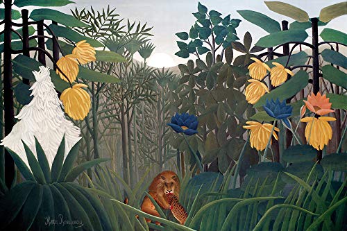 1art1 Henri Rousseau Posters XXL Le Repas du Lion, 1907 Affiche 120x80 cm