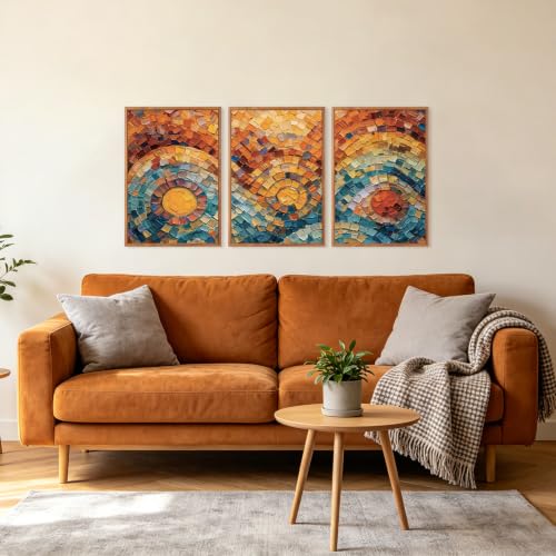 Image of CHDITB 3D Vintage Sunflower Wall Art, Textured Oil‑Painting Floral Decor