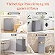 Lifewit 150L Wäschekorb mit Deckel, Wäschesammler mit Deckel, Wäschekorb Wäschesortierer 3 Fächer, Wäsche Sortiersystem Laundry Baskets mit Bambusgriffen und 3 Abnehmbarem Wäschesack, Hellgrau