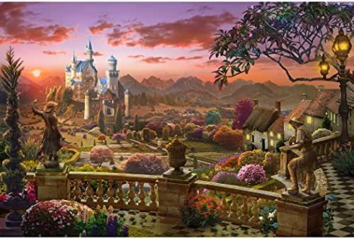 Lavievert 1000 Piece Wooden Jigsaw Puzzle Game for Adults and Kids - Swan Castle