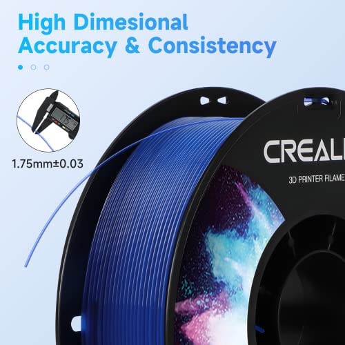 Image of Creality PETG Filament 1.75mm Transparent Blue, 3D Printer Filament No-Tangling, Strong Bonding and Overhang Performance Dimensional Accuracy + /-0.02mm, 2.2lbs /Spool