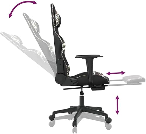 Miniatura 7 de Silla de oficina reclinable para juegos de masaje, silla de masaje, silla de escritorio con reposapiés, adecuada para jugar juegos de computadora,