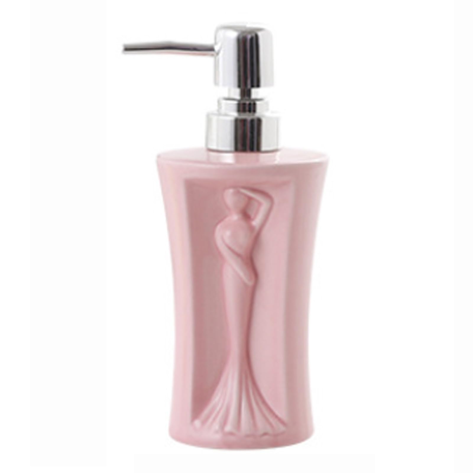 Kxaoxgrc Rose Glass Soap Lotion Dispenser Set, Mermaid Ceramic Soap Dispenser Hand Lotion Refillable Kitchen Bathroom Multicolor(Rose)